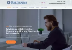 Asianajotoimisto Mika Pennanen Oy yrityksen kotisivut